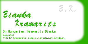 bianka kramarits business card